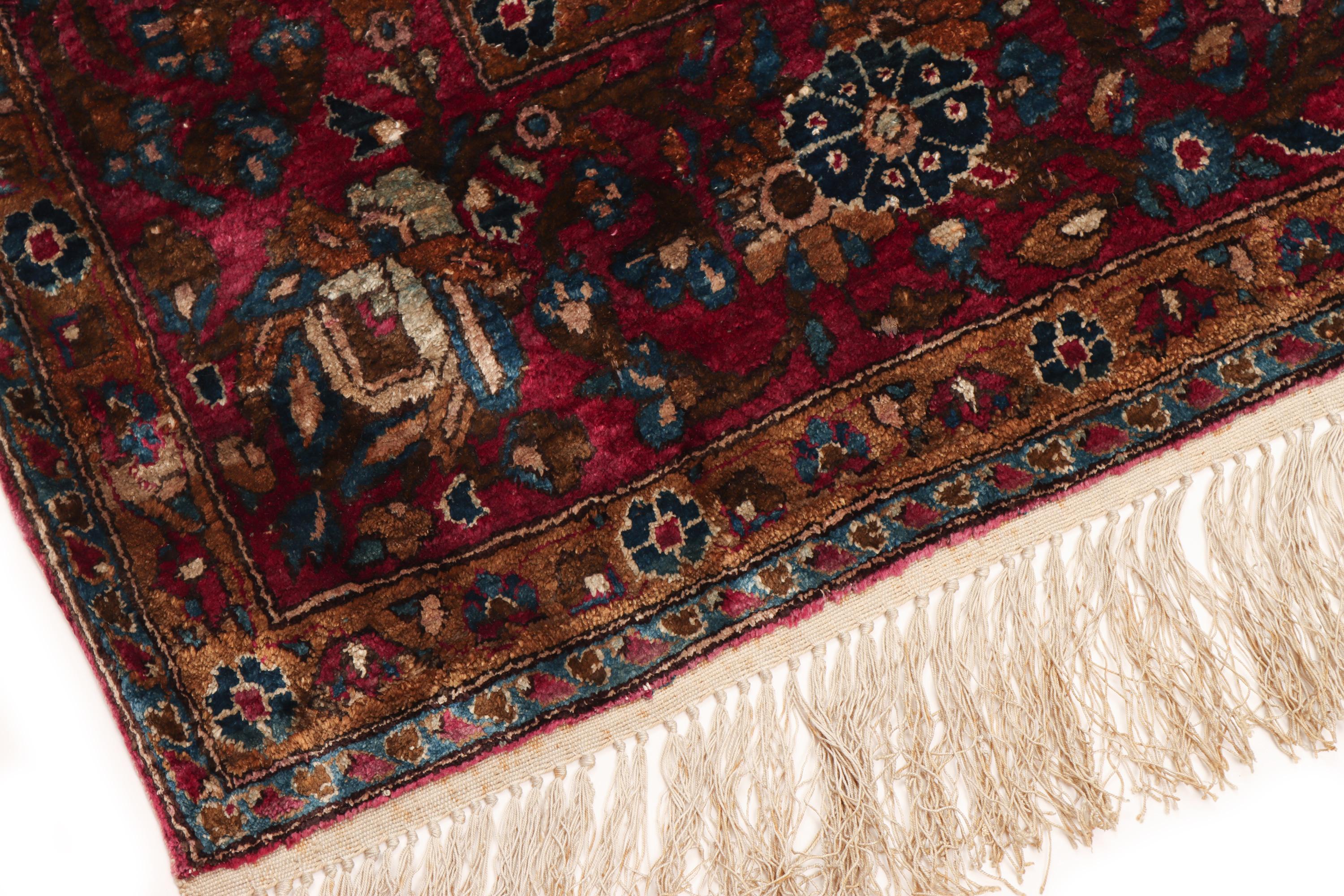 Kashan Mothashem Seidenteppich aus dem 19. Jahrhundert (Spätes 19. Jahrhundert) im Angebot