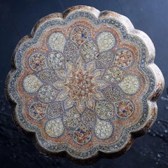 19th Century Kashmir Papier Mache Hand Painted Stand