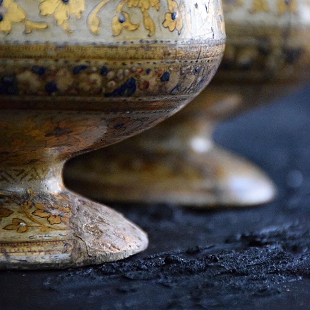 Vases en papier mâché du Cachemire du XIXe siècle en vente 1