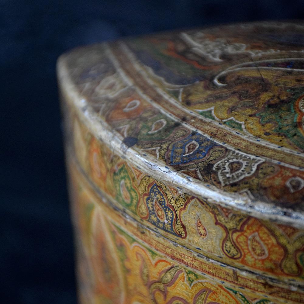 Paper 19th Century Kashmir Turban Shaped Box