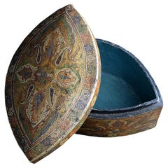 Antique 19th Century Kashmir Turban Shaped Box