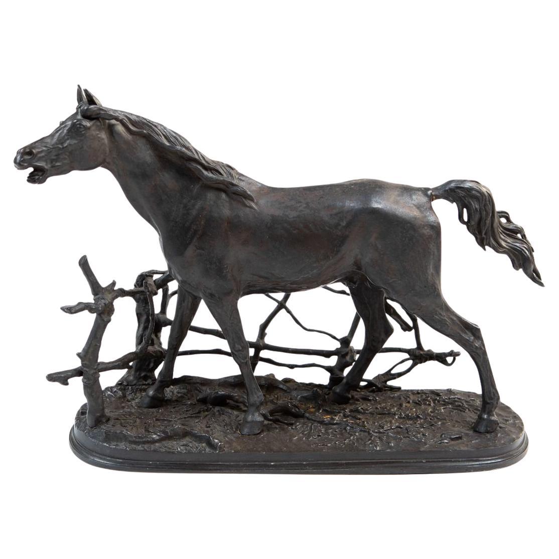 19th Century Kasli Cast Iron Horse Sculpture After Pierre-Jules Mêne