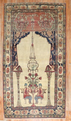19th Century Kerman Pictorial Rug