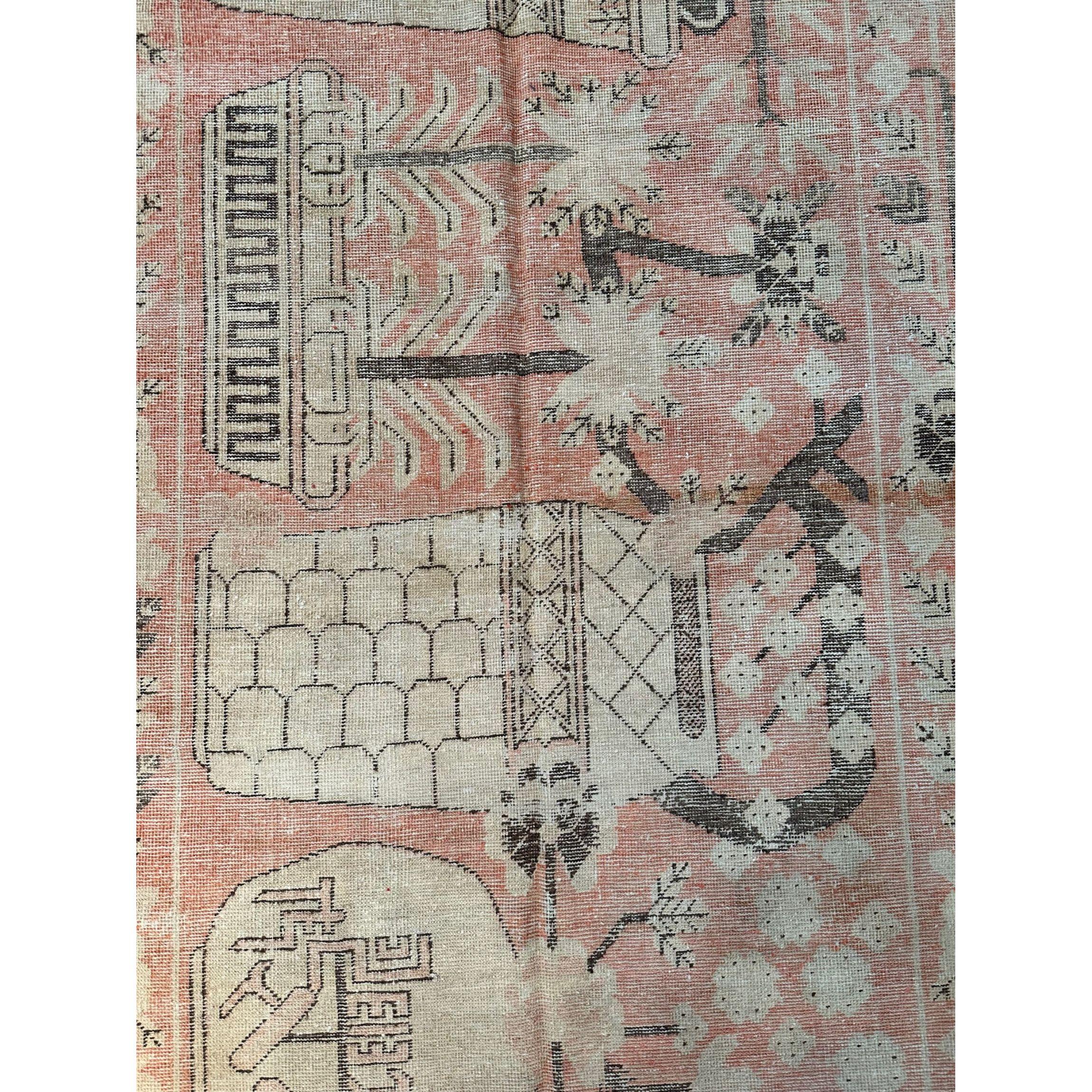 Khotan Samarkand-Teppich aus dem 19. Jahrhundert im Zustand „Gut“ im Angebot in Los Angeles, US