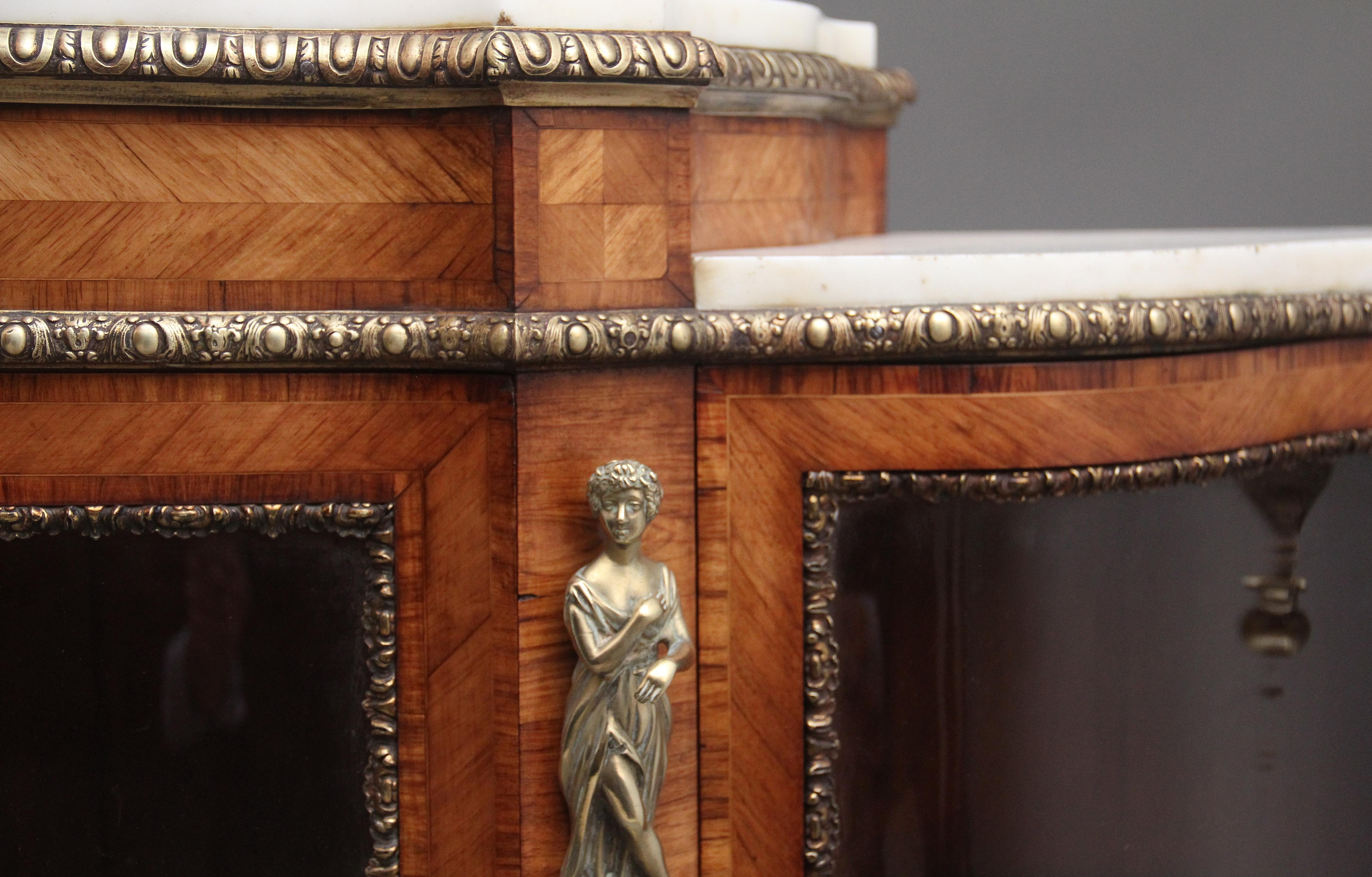 19th Century Kingwood and marble top credenza For Sale 2