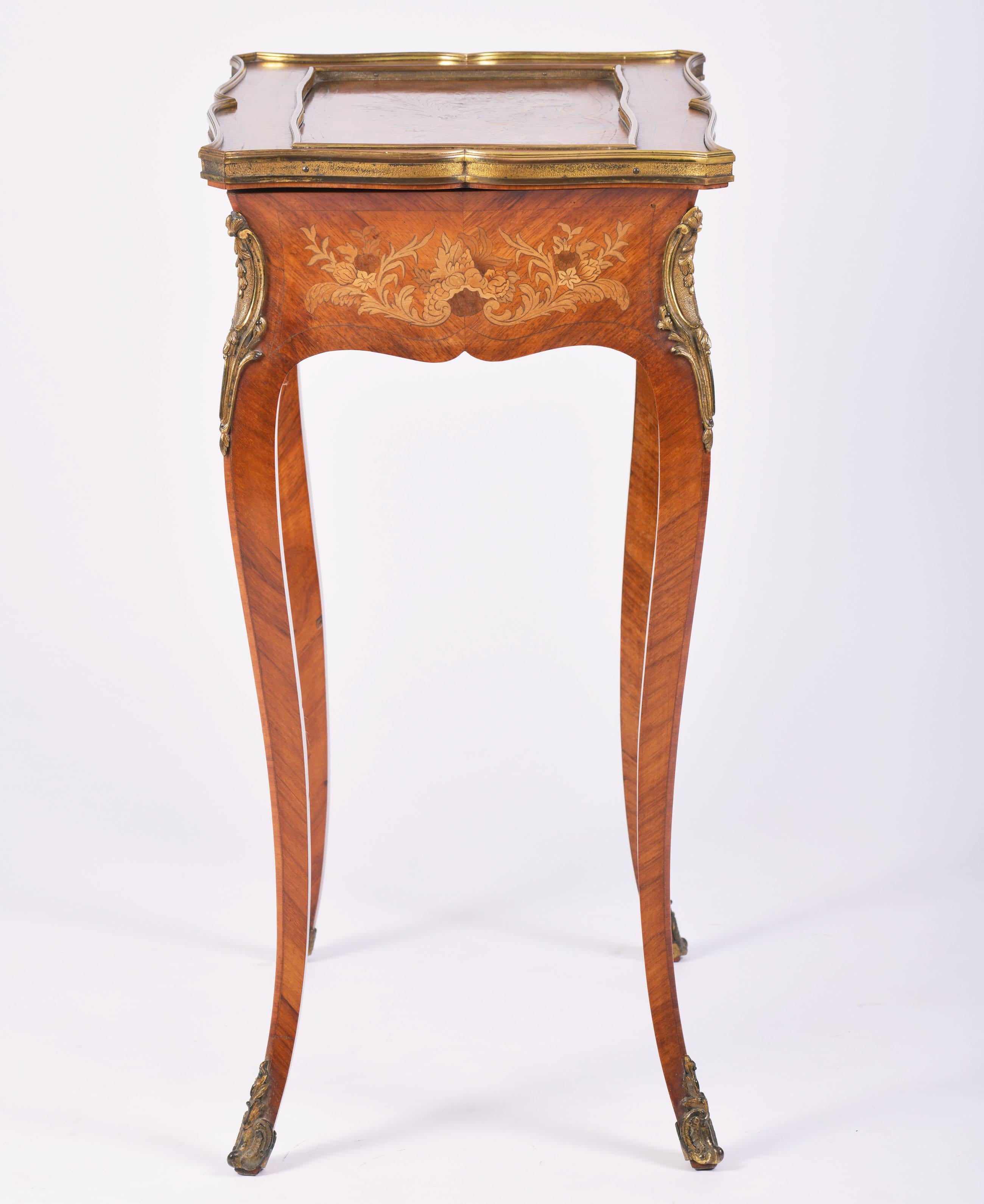19th Century Kingwood Bijouterie Table with Ormolu Mounts 4