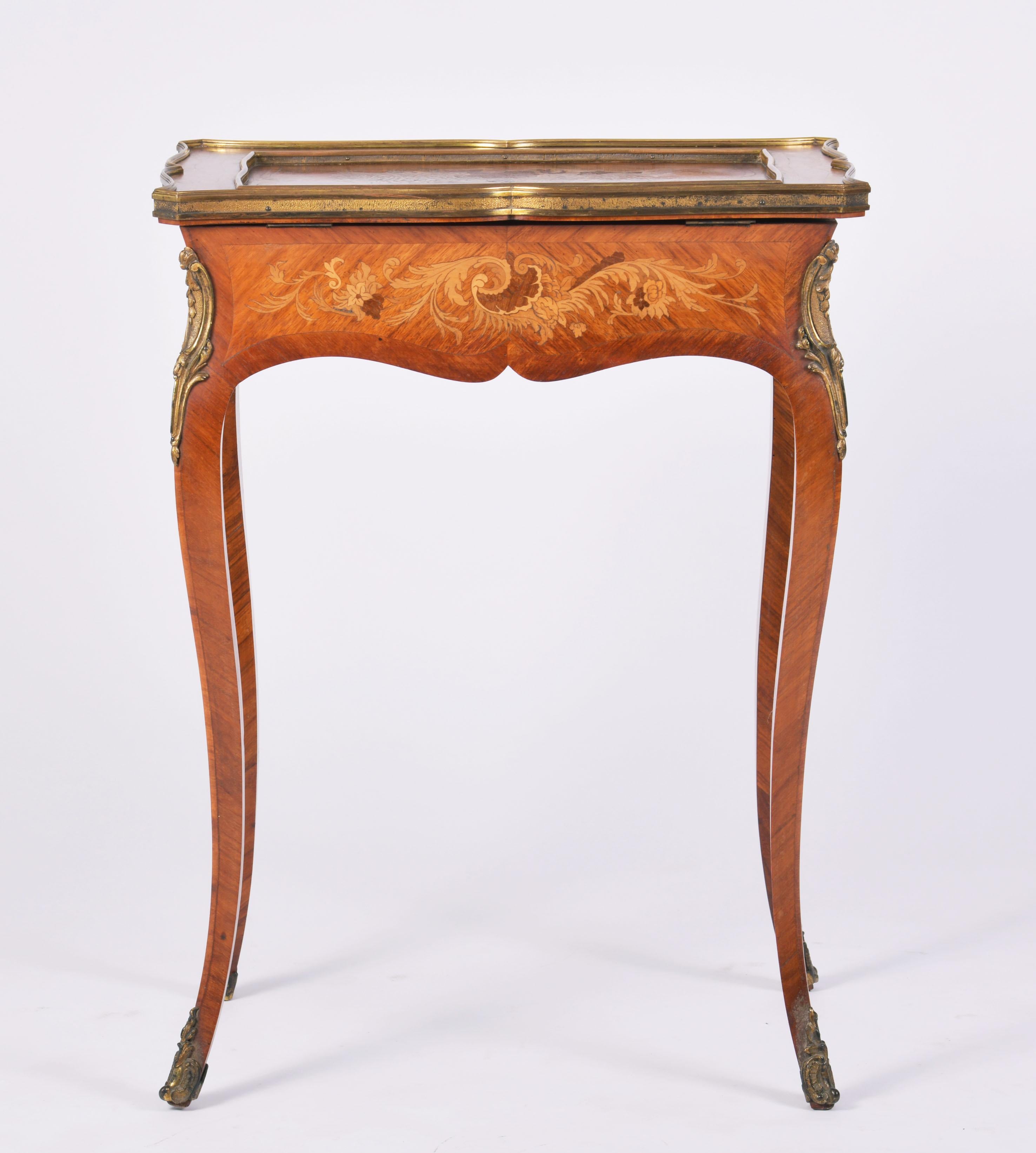 19th Century Kingwood Bijouterie Table with Ormolu Mounts 5