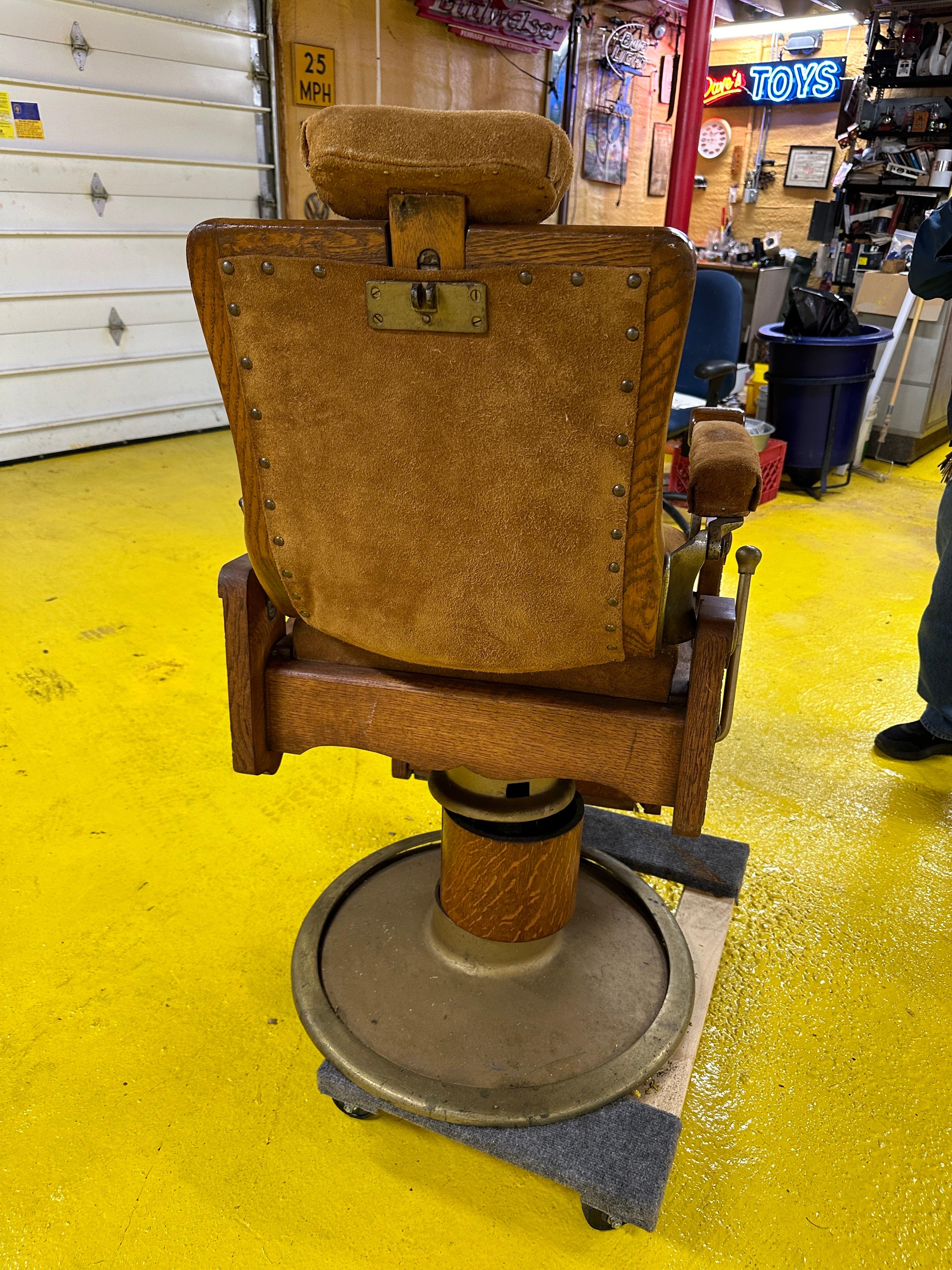 19th Century Kochs for Lewis-Stenger Barber Supply Co. Barber Chair For Sale 1