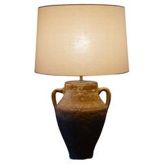 20th Century Konya Glazed Pot Lamp – Vintage Handcrafted Mediterranean Lighting