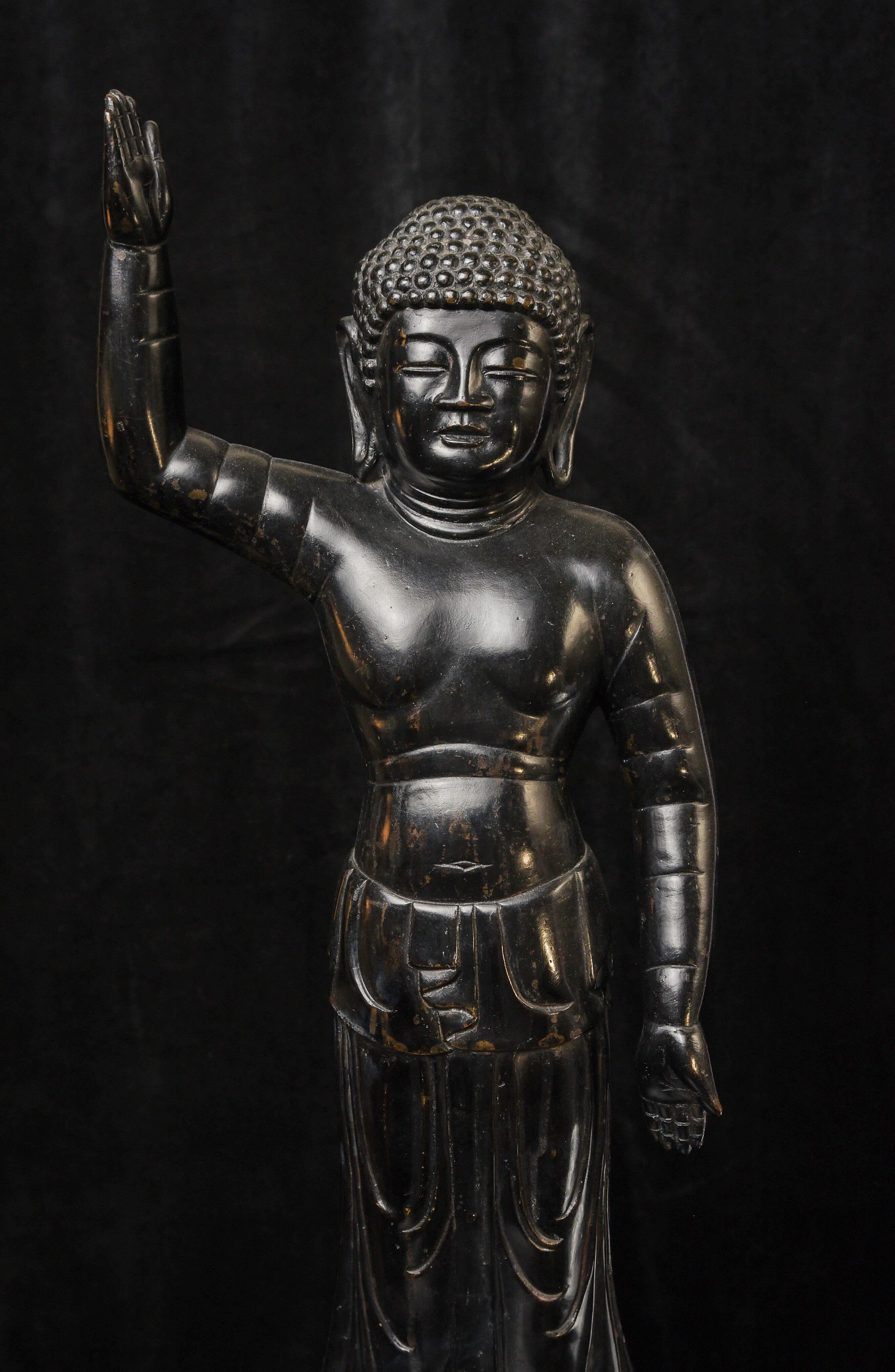 Bébé Bouddha en bronze coréen du 19e siècle - Extrêmement grand 9731 en vente 5