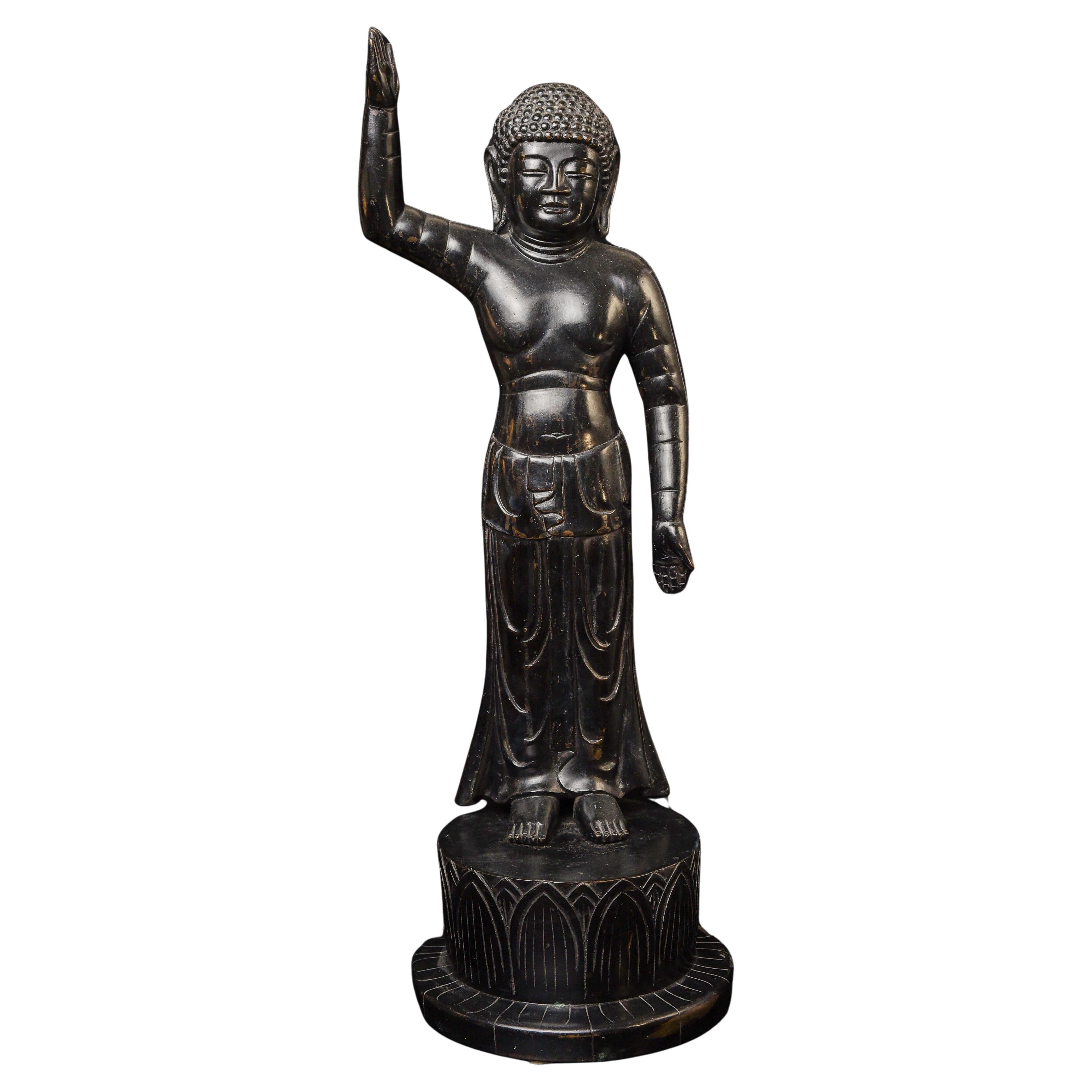 Bébé Bouddha en bronze coréen du 19e siècle - Extrêmement grand 9731