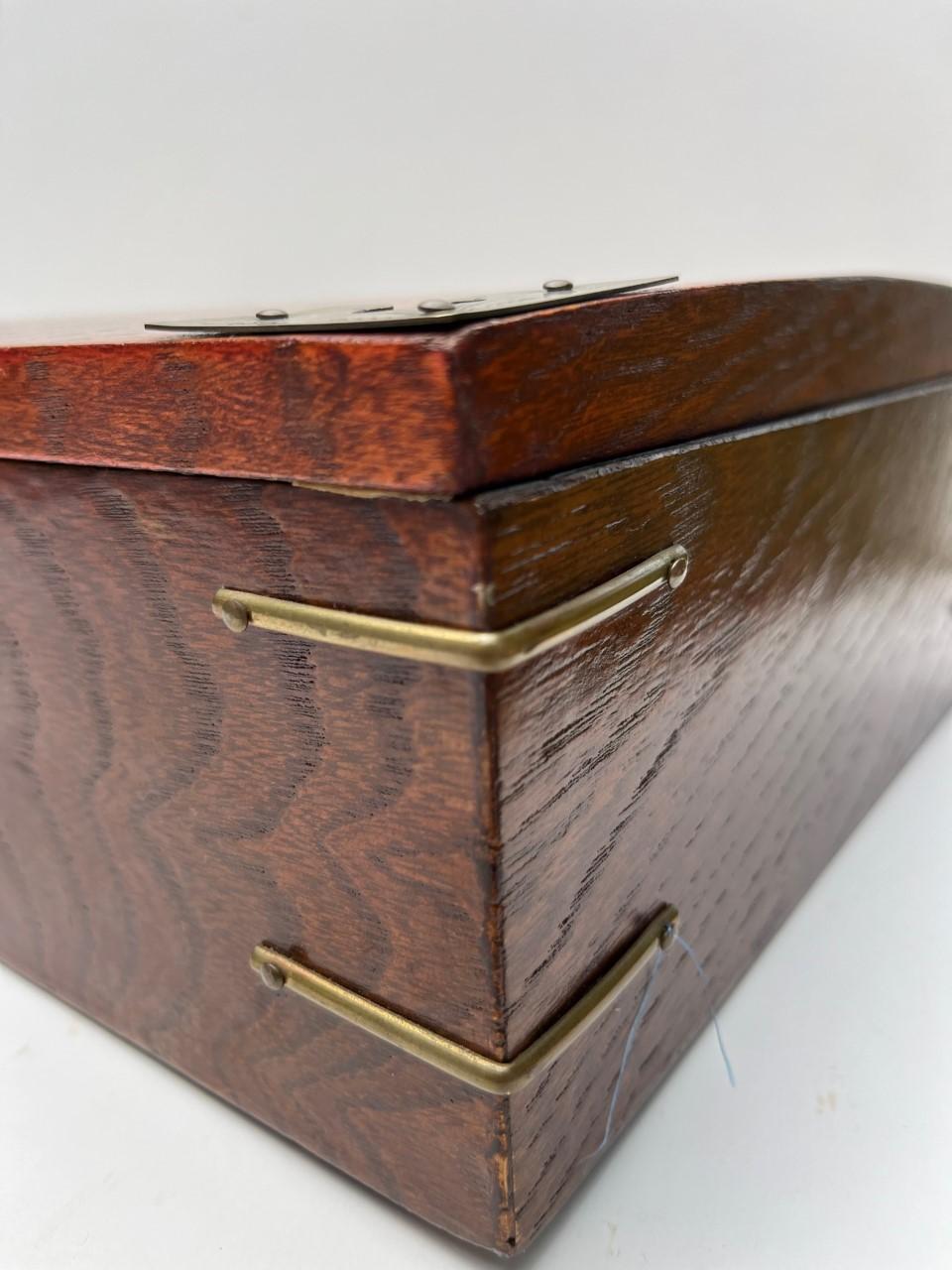 19th Century Korean Wood Document Brass Hinge Box 7