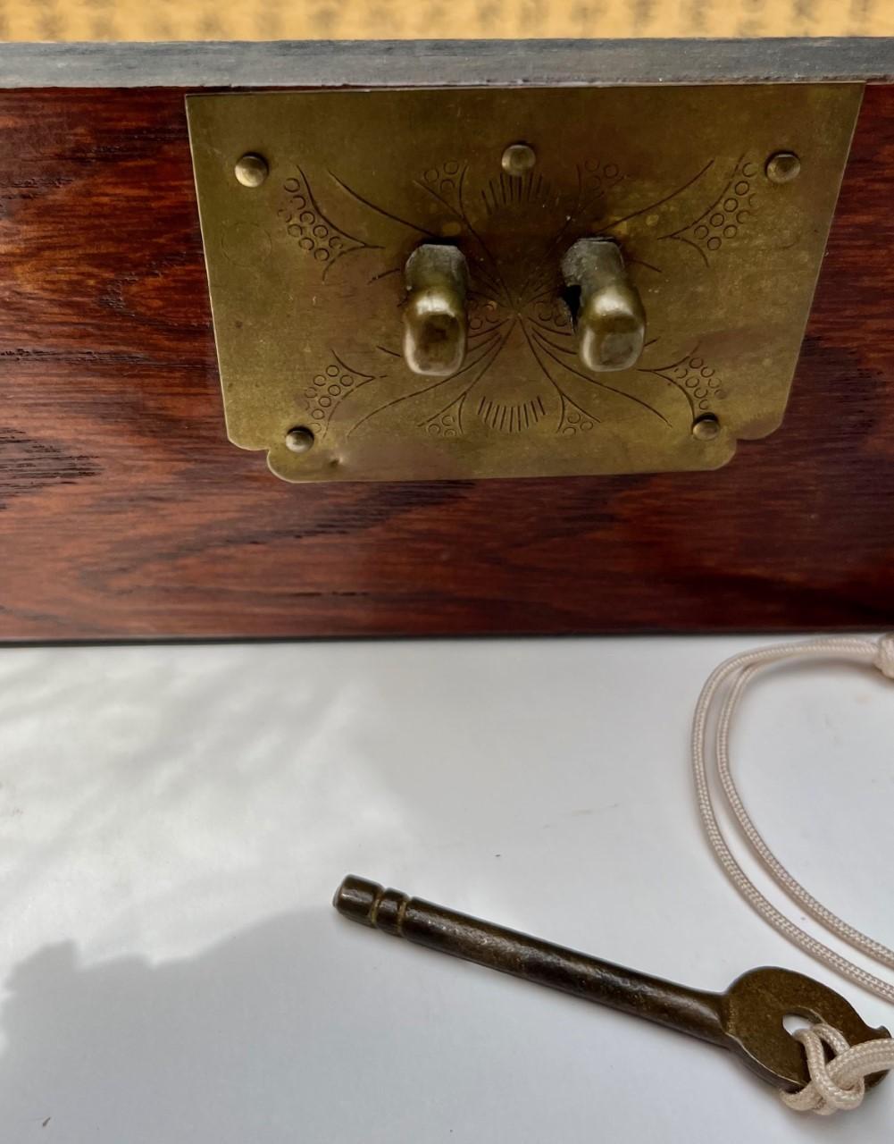 19th Century Korean Wood Document Brass Hinge Box In Good Condition In Vero Beach, FL
