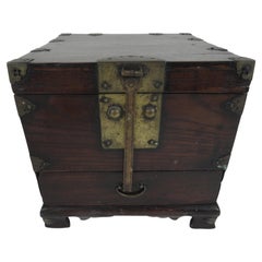 19th Century Korean Wood Wedding Box