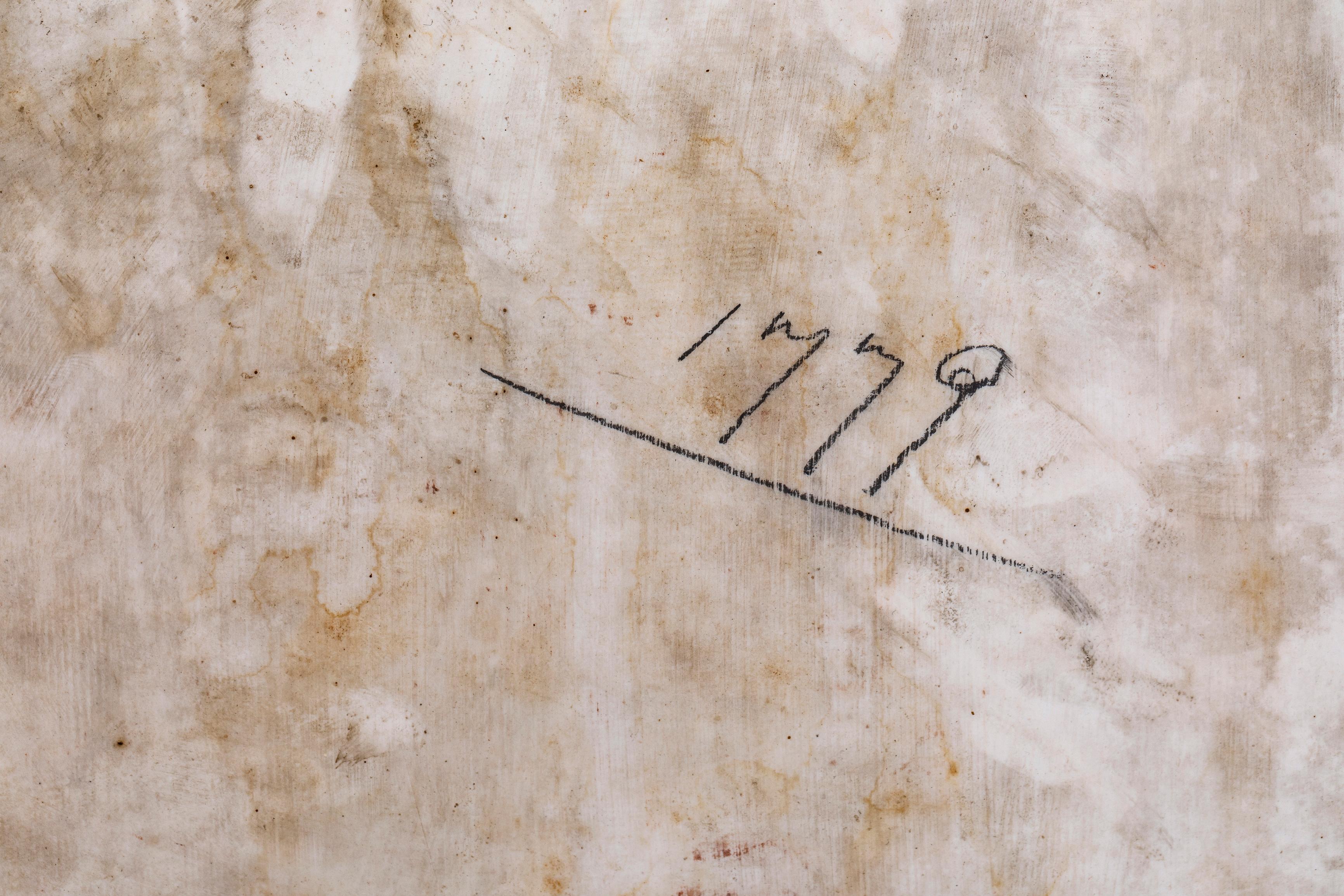 Plaque en porcelaine KPM du 19e siècle d'après Gerrit Dou, intitulée 