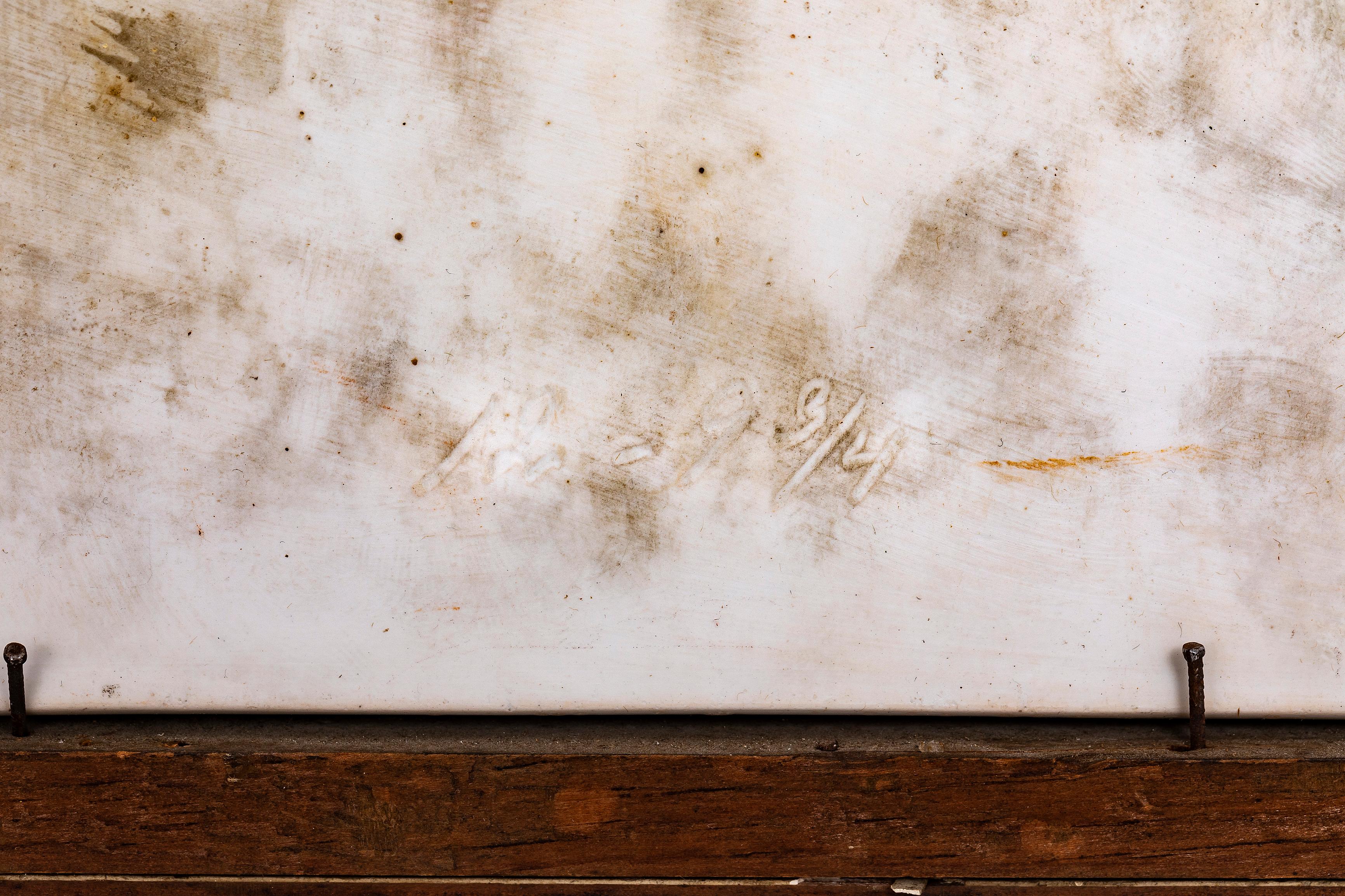 Plaque en porcelaine KPM du 19e siècle d'après Gerrit Dou, intitulée 