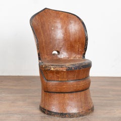 19th Century Kubbestol Log Chair from Norway