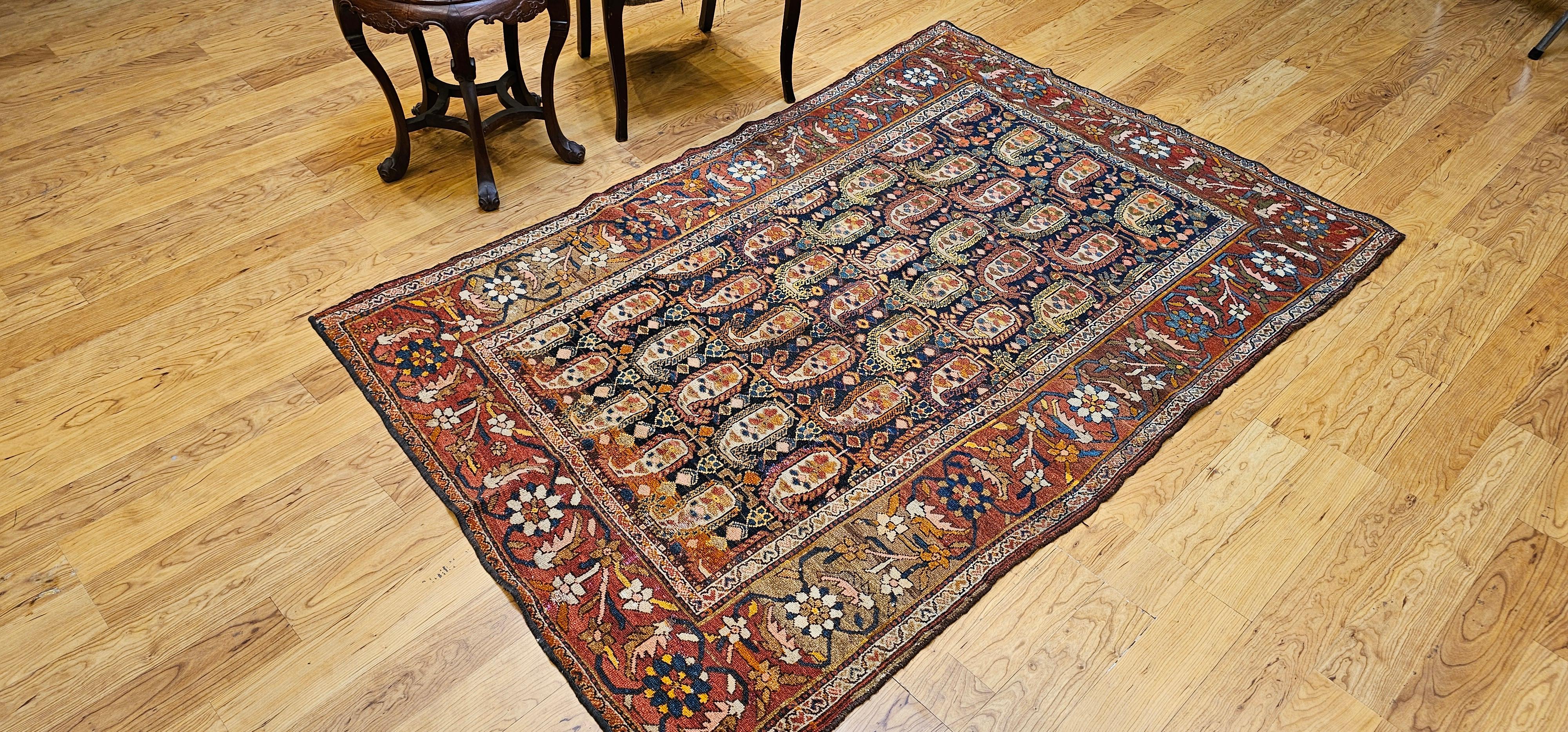 19th Century Kurdish Area Rug in All Over Paisley Pattern For Sale 7