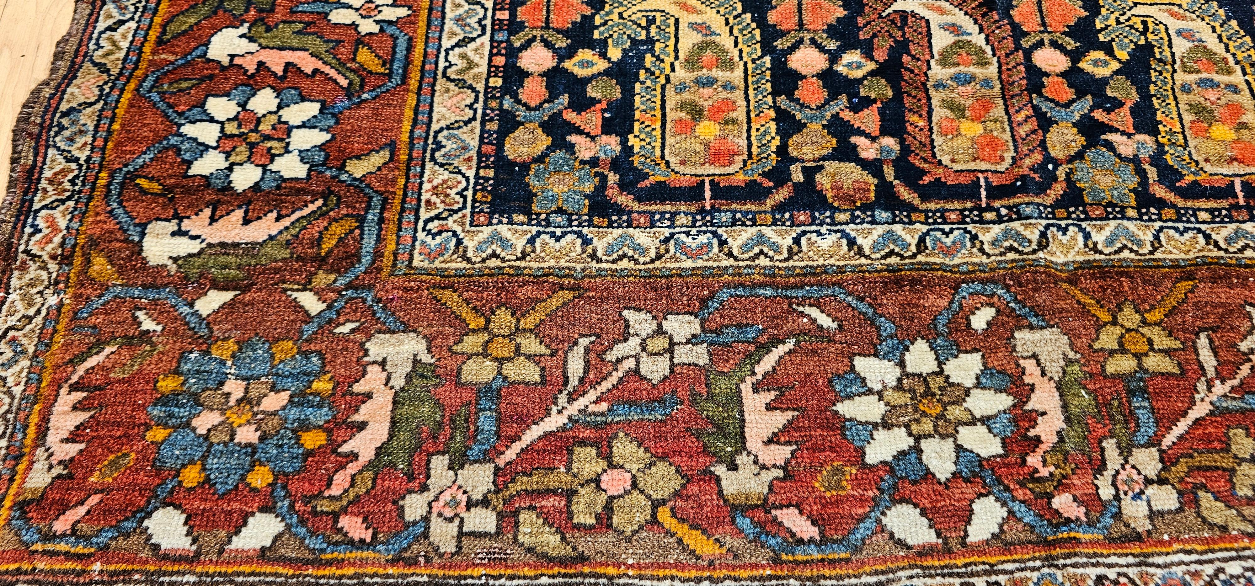 Wool 19th Century Kurdish Area Rug in All Over Paisley Pattern For Sale
