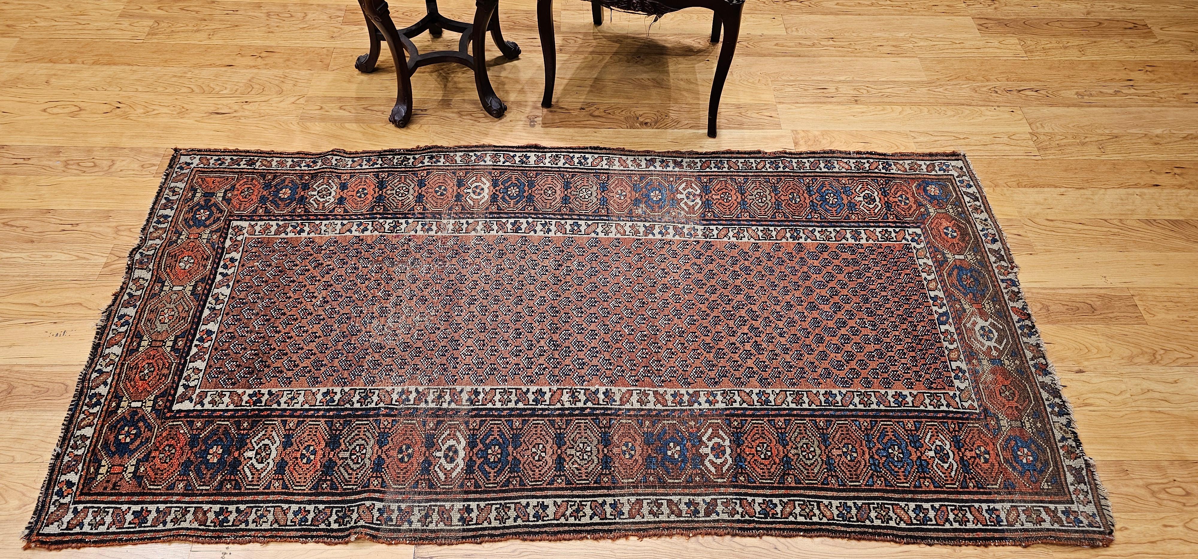 Tapis kurde du 19e siècle à motif de marguerite en vente 10