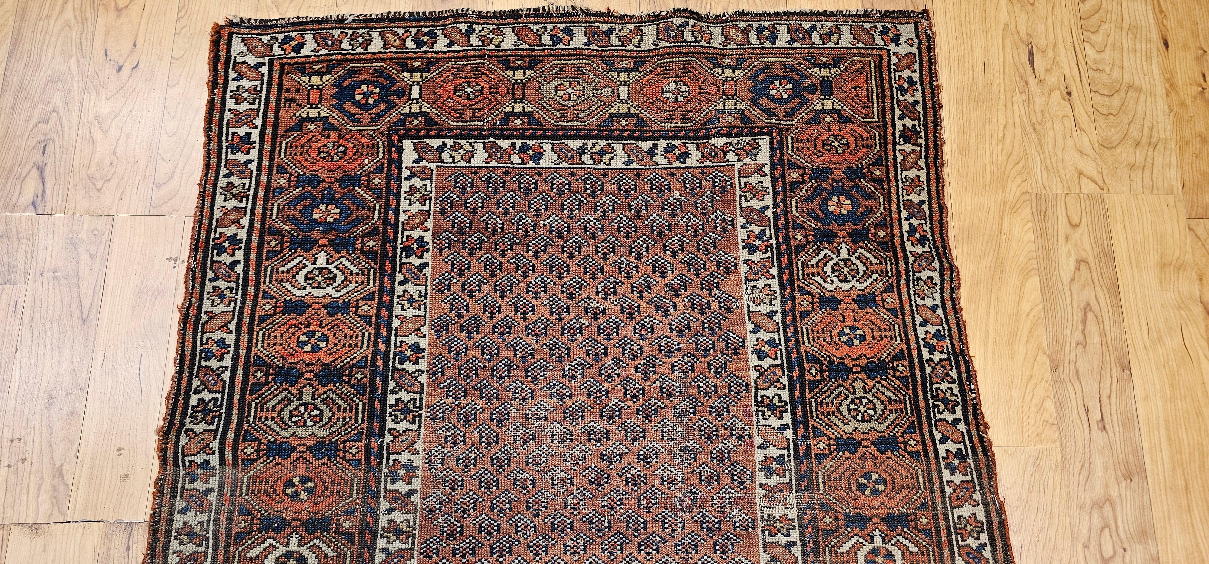 XIXe siècle Tapis kurde du 19e siècle à motif de marguerite en vente