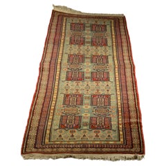 19th-Century Kurdish Persian Rug  124.4 x 59.1 inches