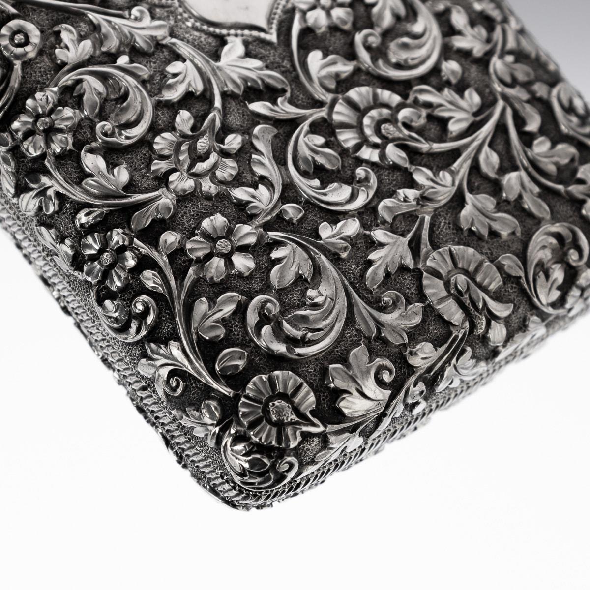 19th Century Kutch Solid Silver Cigar Case, c.1890 For Sale 6