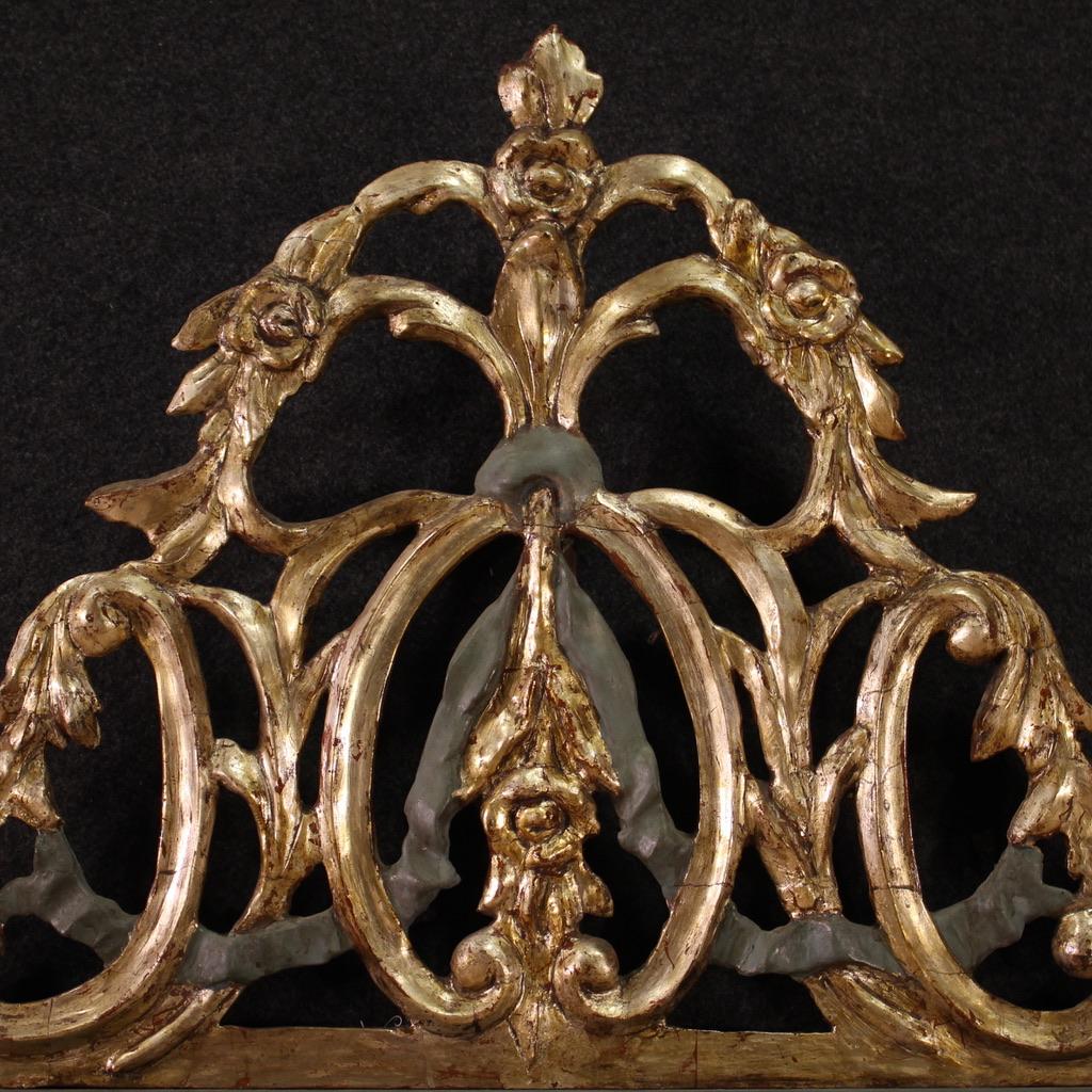 19. Jahrhundert Lackiert und Gold Holz Italienisch Antike Louis XVI Stil Spiegel 1830 (Italian) im Angebot