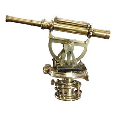 Antique 19th Century Lacquered Brass Theodolite by S.P.Cohen, Glasgow