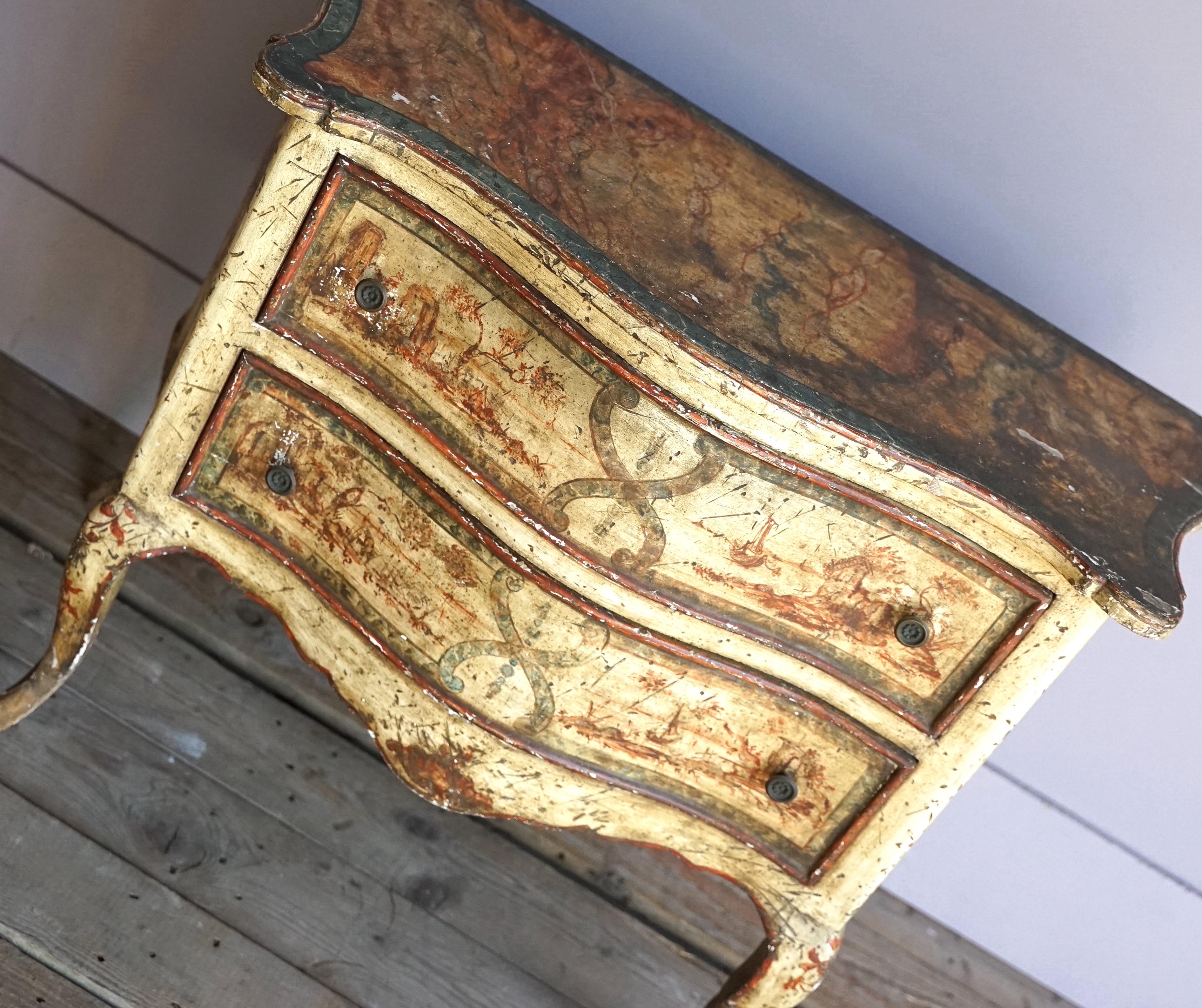 Louis XV 19th Century Lacquered Dresser