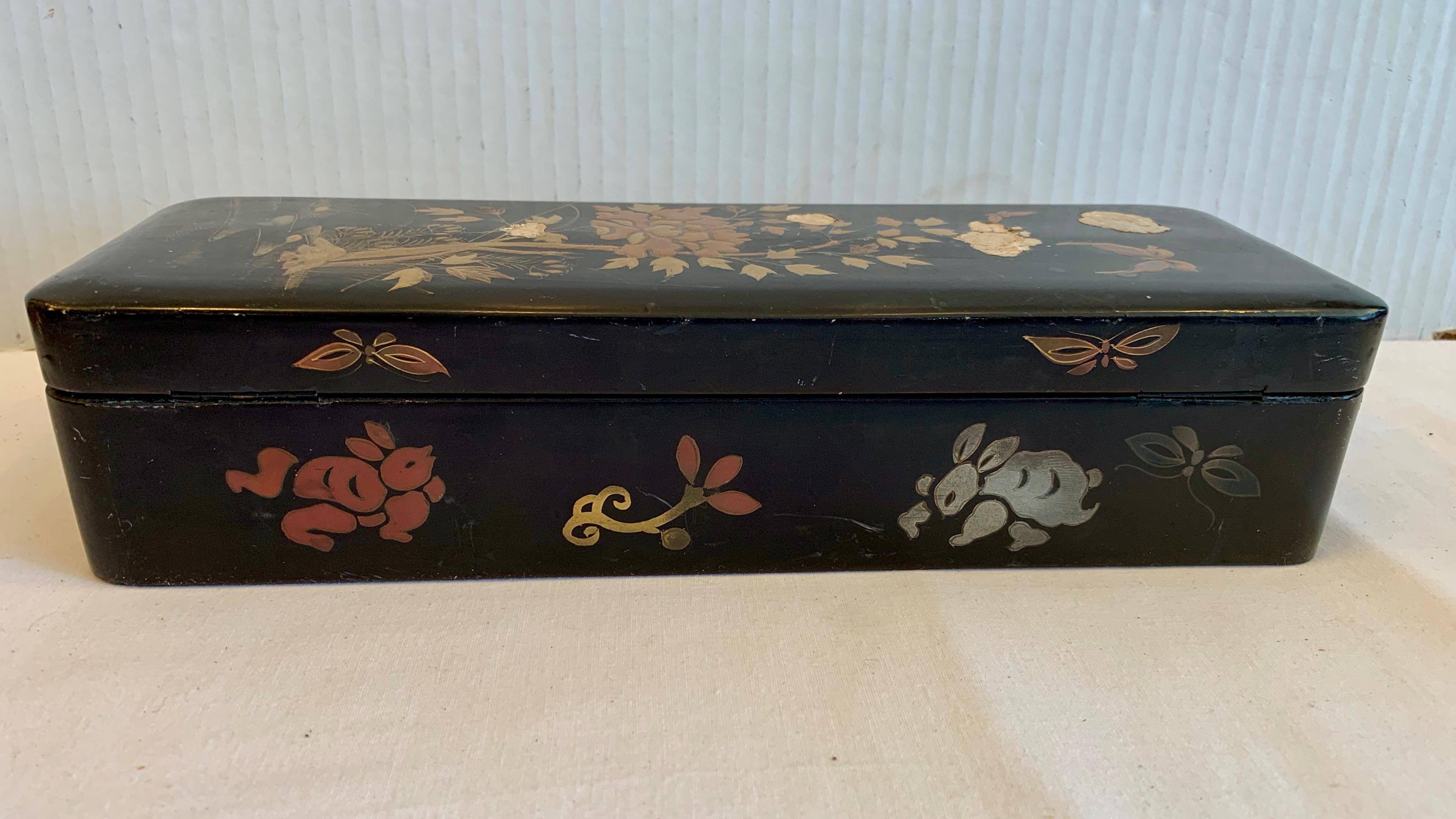 19TH Century Lacquered Glove Box For Sale 4