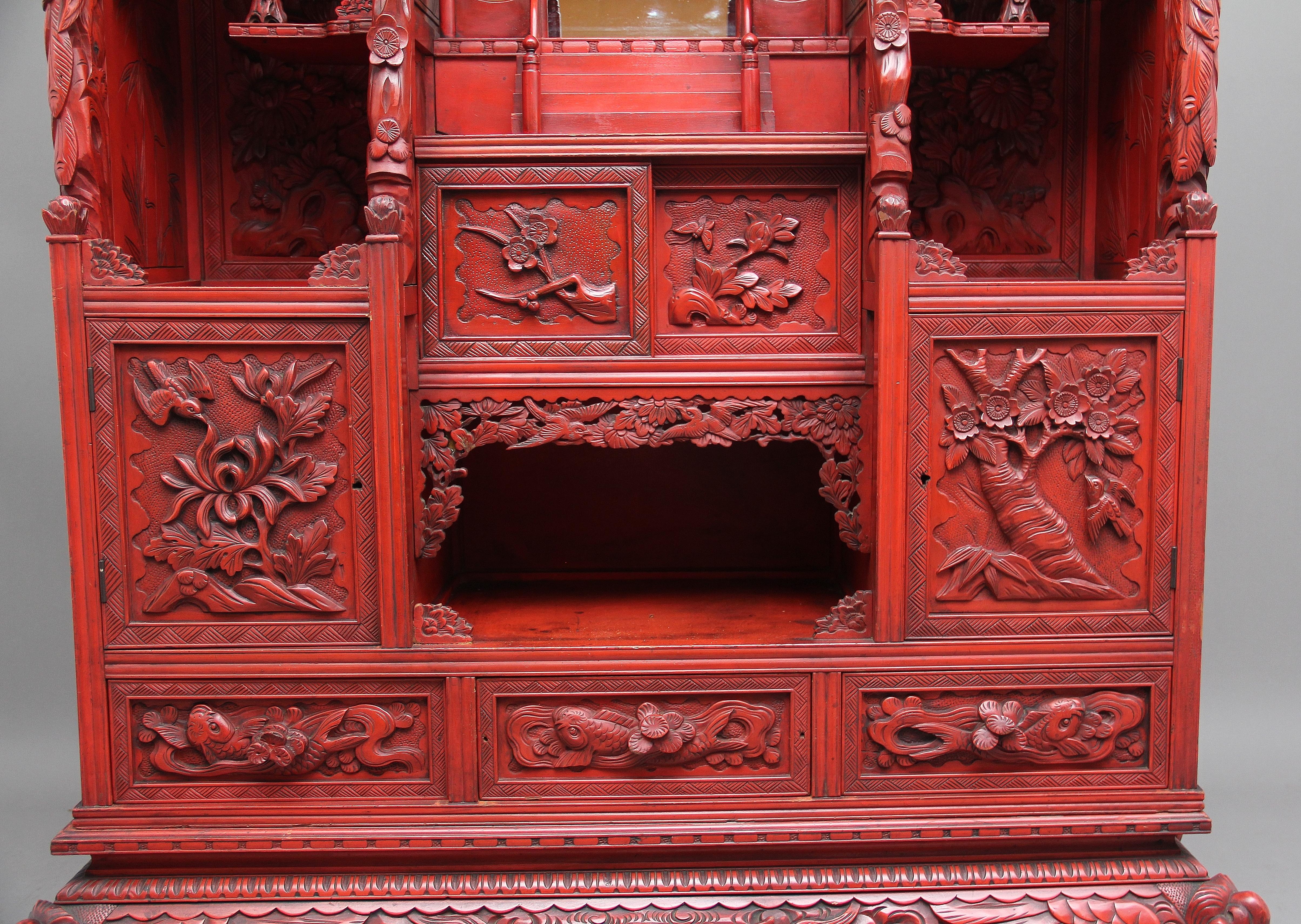 19th Century Lacquered Shodona Cabinet 11