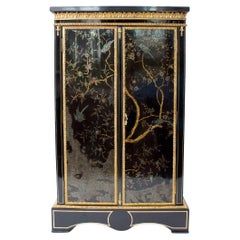 19th Century Lacquered Small Cabinet 
