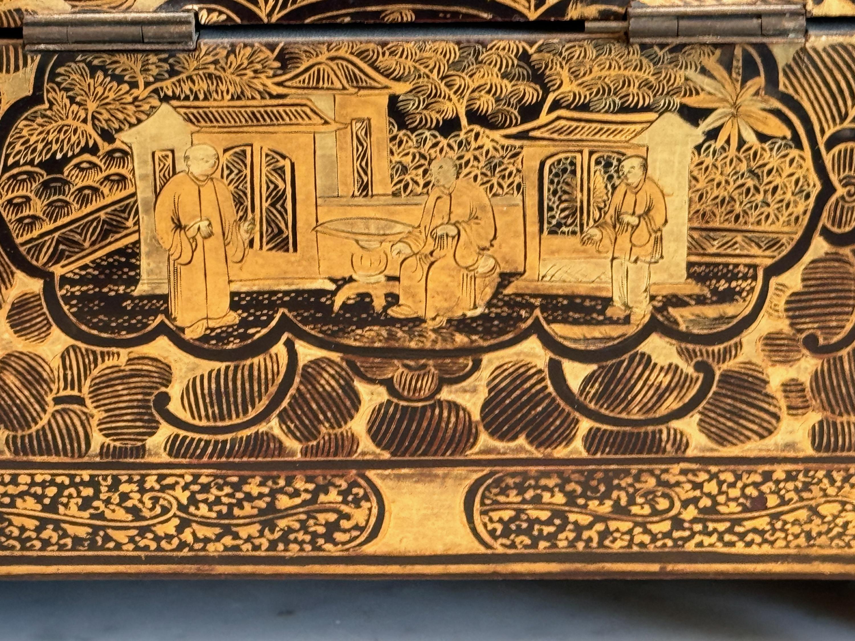 19th Century Lacquered Tea Caddy 6
