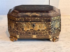 19th Century Lacquered Tea Caddy
