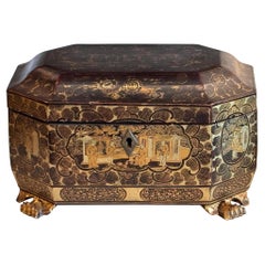 19th Century Lacquered Tea Caddy