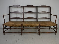19th Century Ladder Back Settee