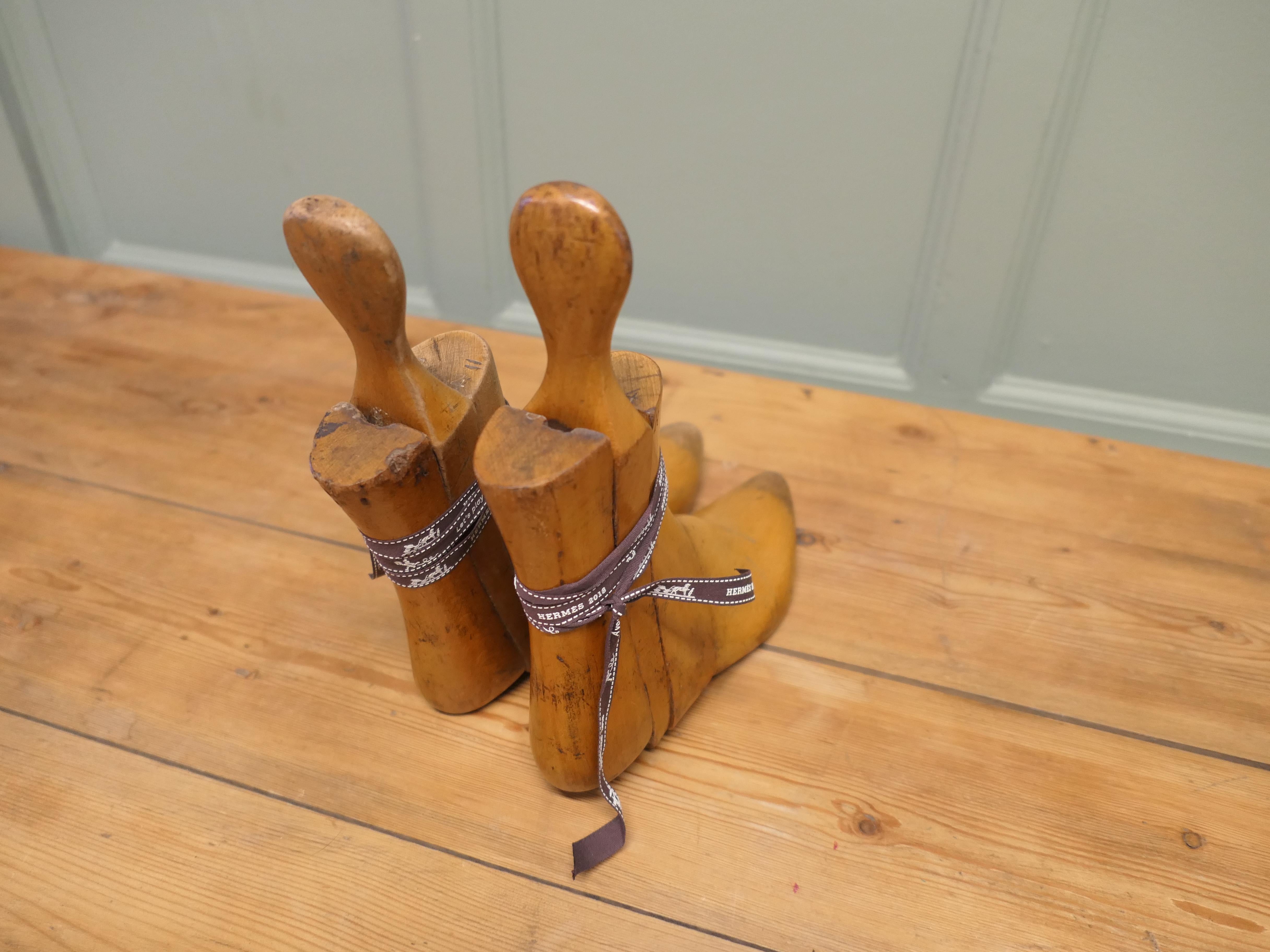 Botines o zapatones Treen de señora del siglo XIX Un par de gran aspecto Haya en venta