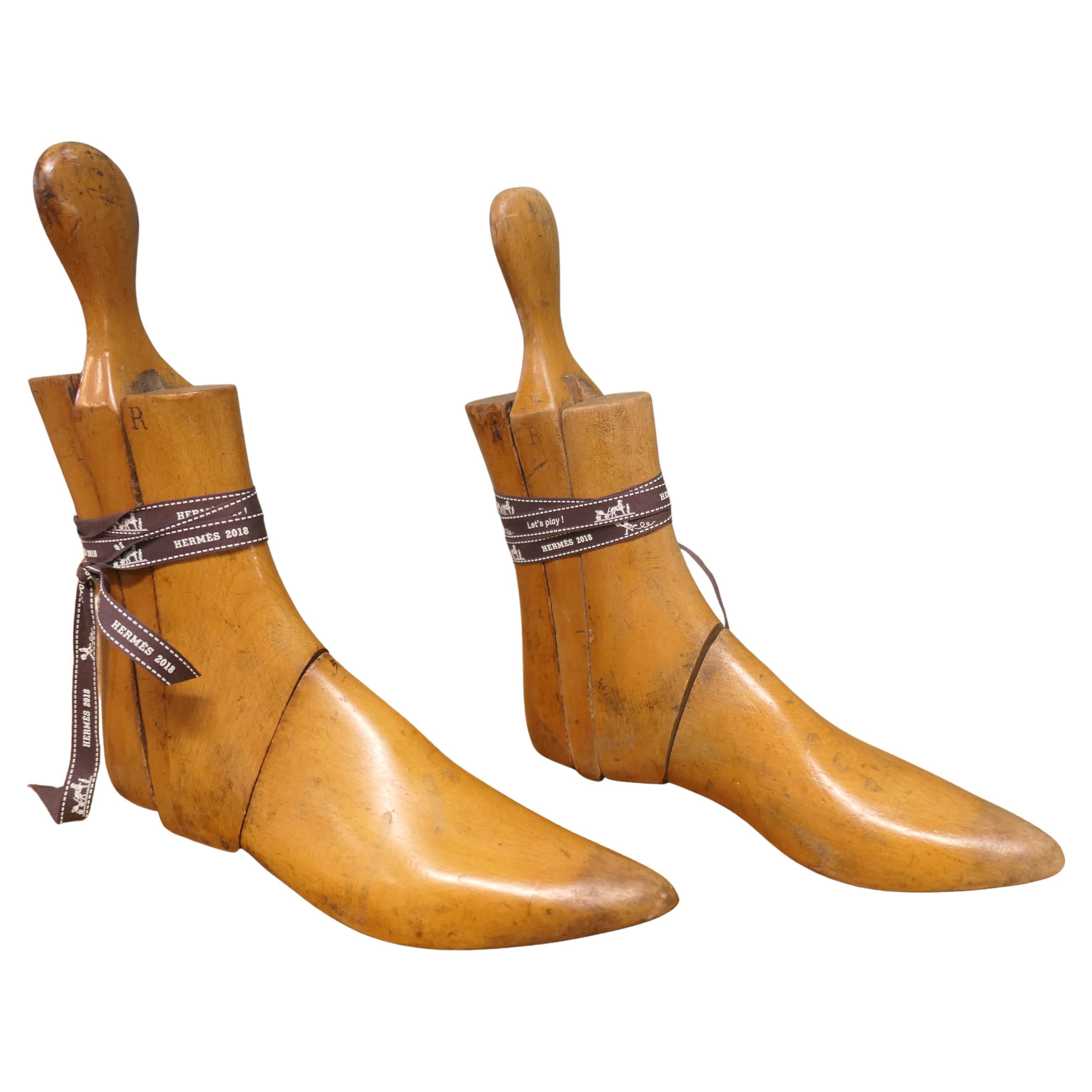 19th Century Ladies Treen Ankle Boot or Shoe Stretchers A great looking pair