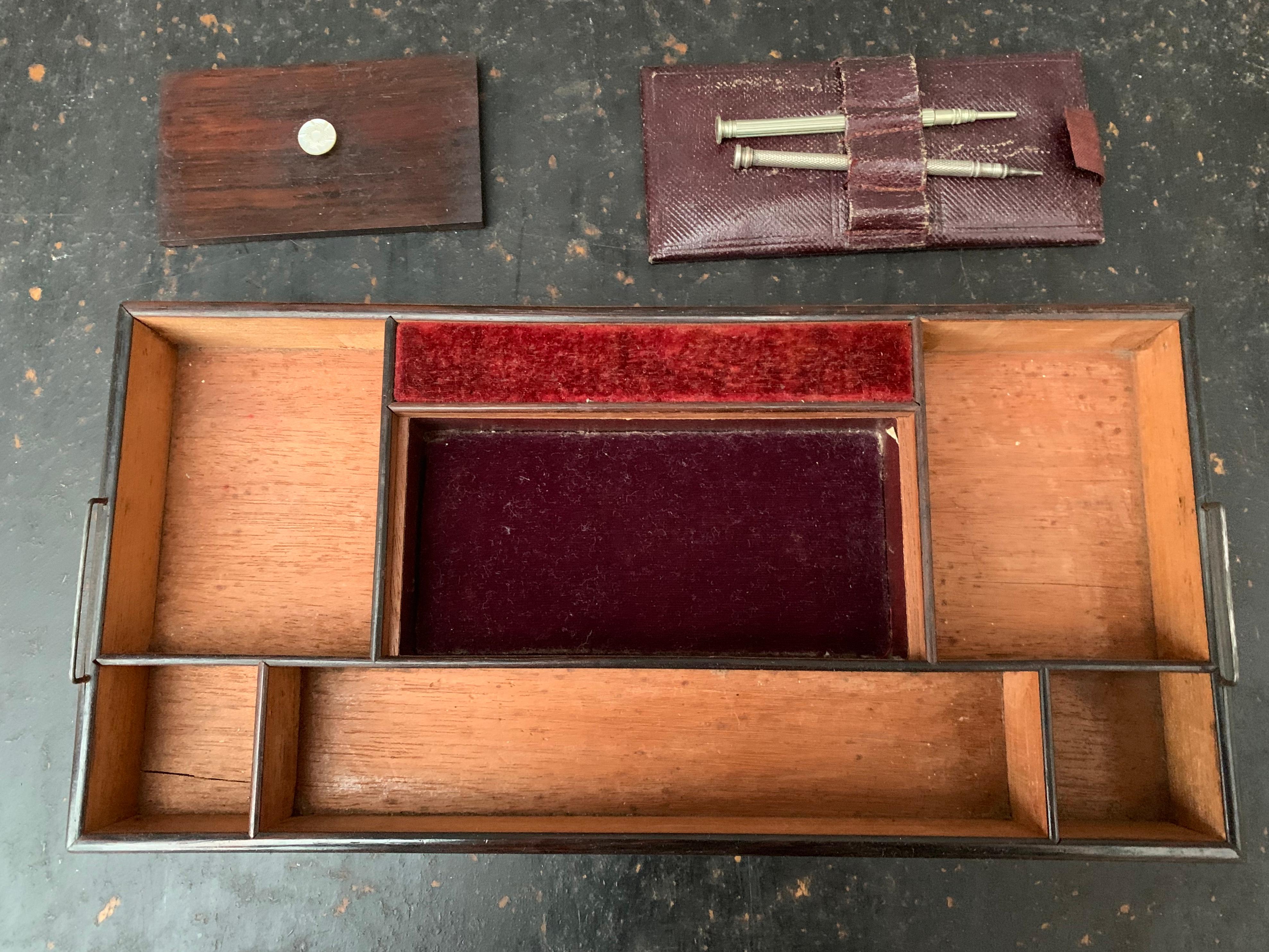 19th Century Ladies Wooden Vanity Box 7