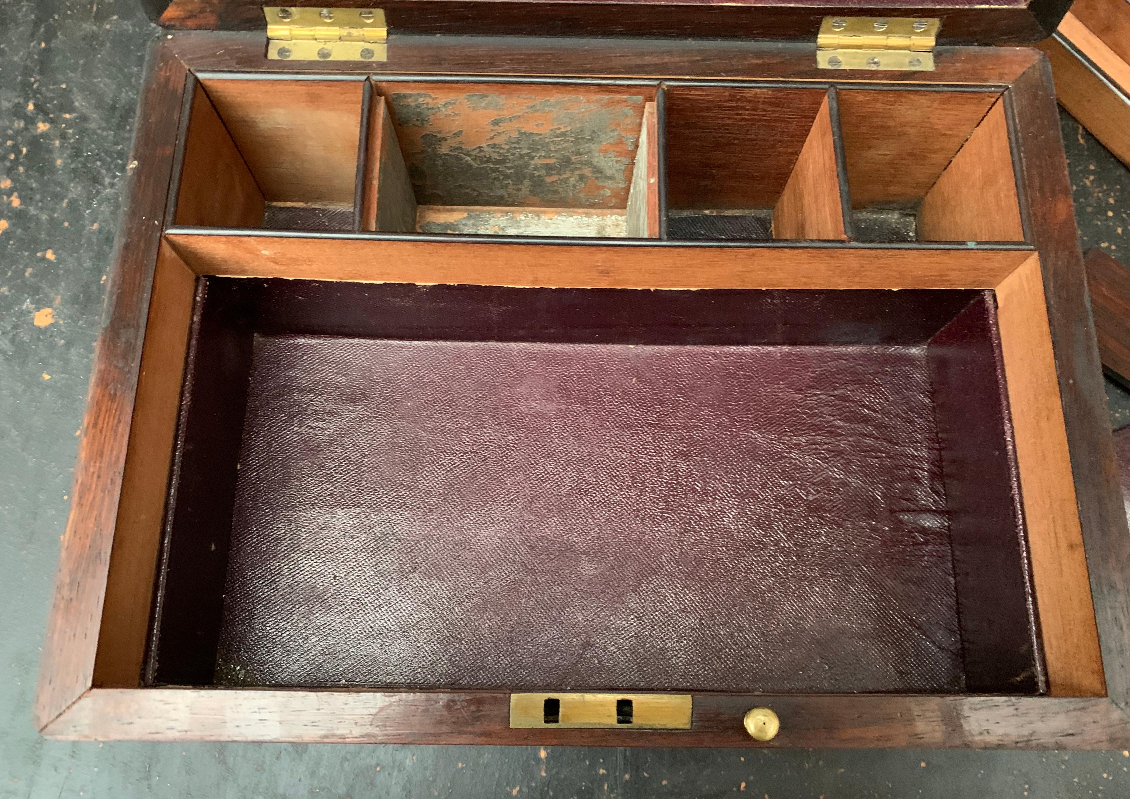 19th Century Ladies Wooden Vanity Box 9