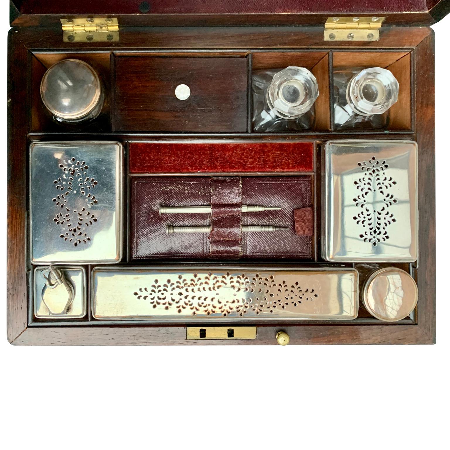 19th Century Ladies Wooden Vanity Box 14