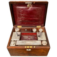 Antique 19th Century Ladies Wooden Vanity Box