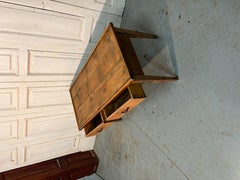 19th-Century "Lagerbank" Cradle Table in Fir and Larch with Two Drawers