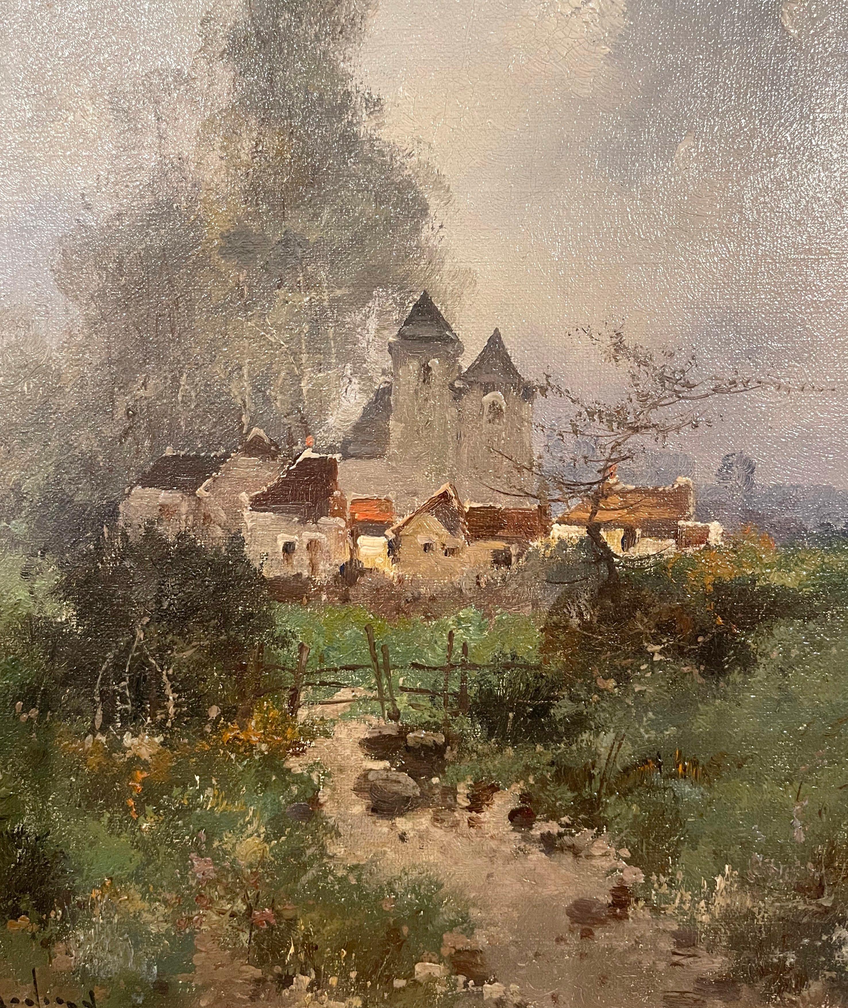  19th Century Landscapes Paintings Signed Dupuy for E. Galien-Laloue, Set of Two For Sale 5