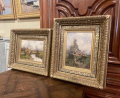 Tableaux de paysages du 19e siècle signés Dupuy pour E. Galien-Laloue, ensemble de deux tableaux