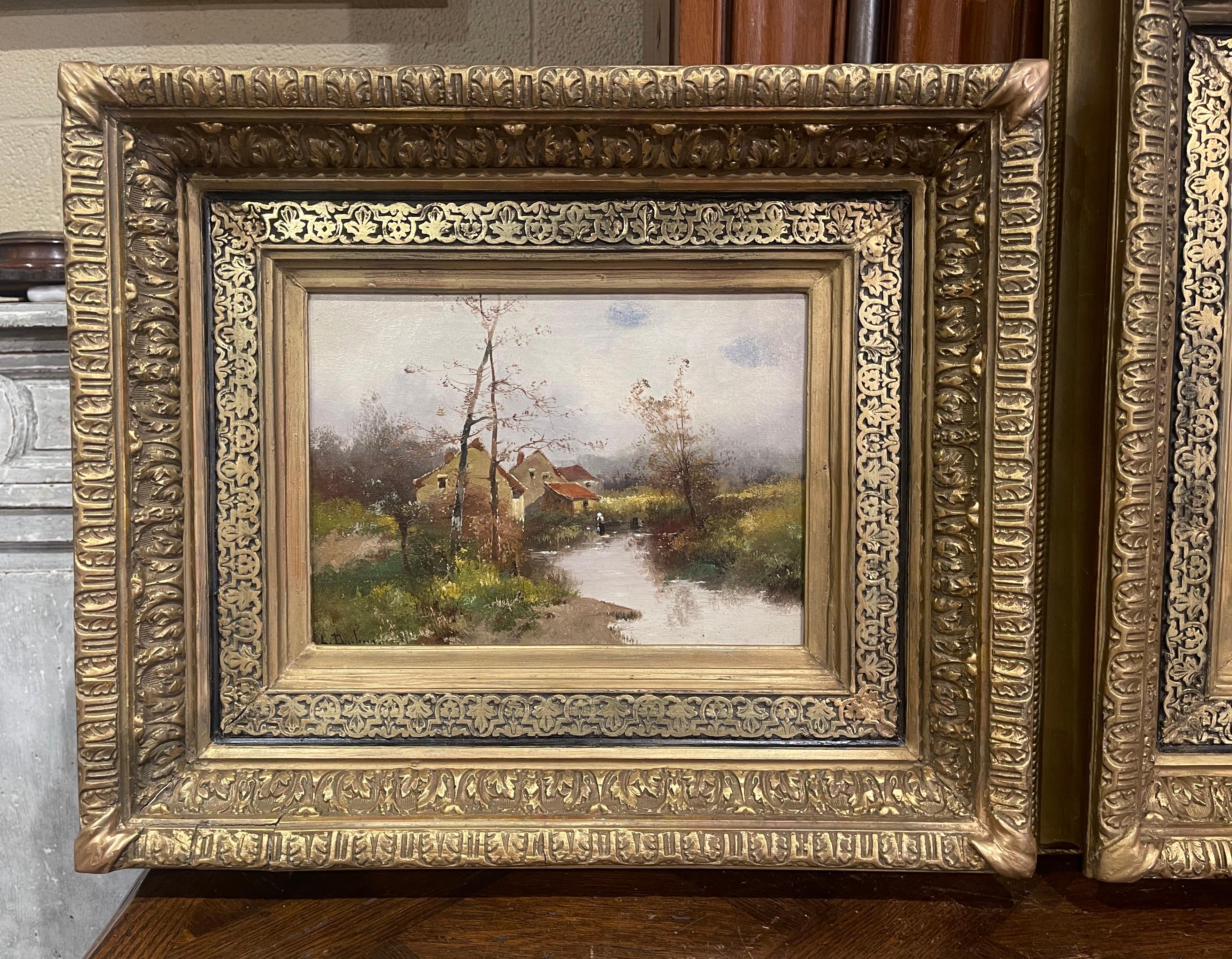 French  19th Century Landscapes Paintings Signed Dupuy for E. Galien-Laloue, Set of Two For Sale