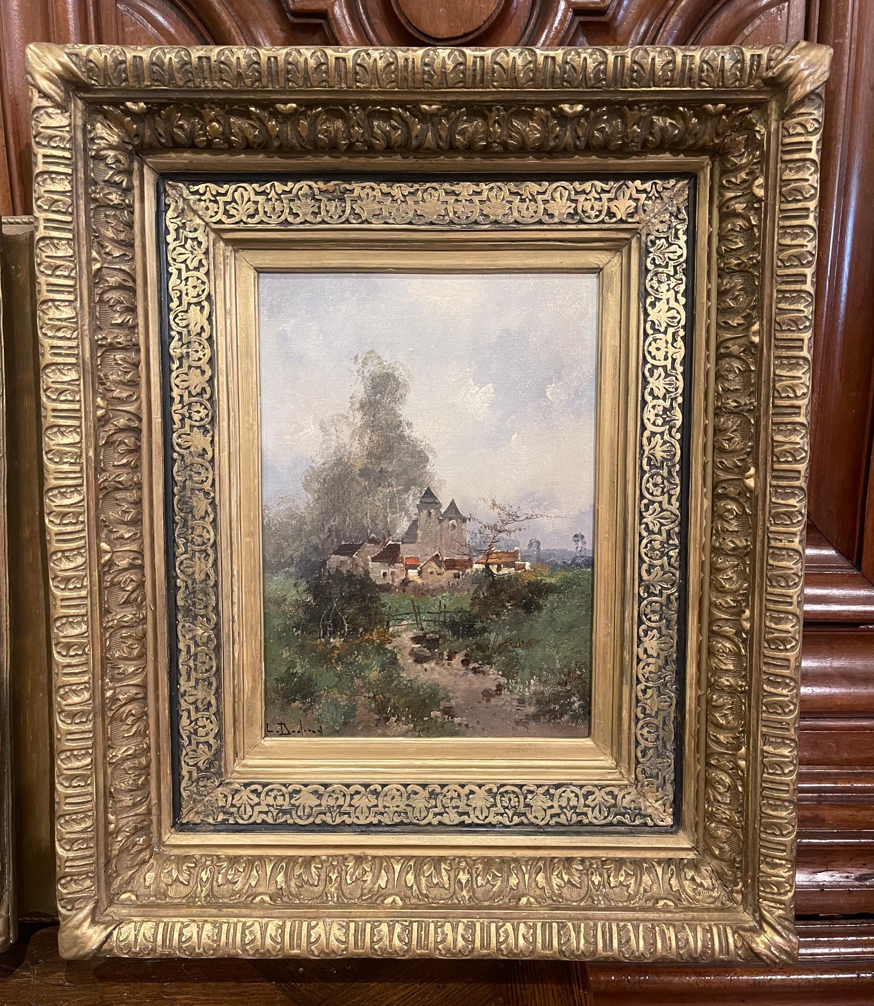 Gilt  19th Century Landscapes Paintings Signed Dupuy for E. Galien-Laloue, Set of Two For Sale