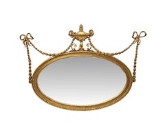 Grand miroir Adams Design Hall ou trumeau en bois doré du 19ème siècle