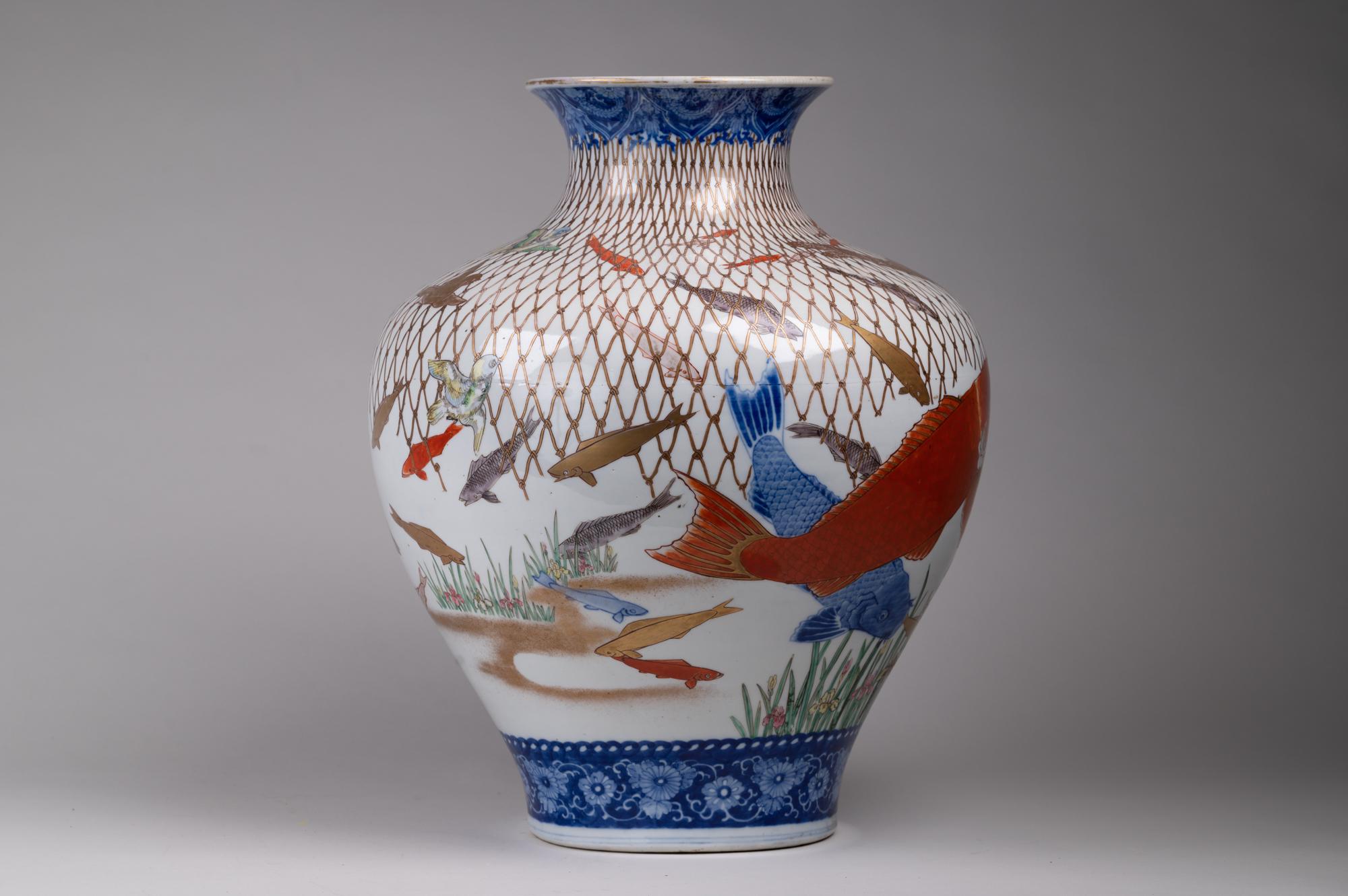 Meiji 19th Century Large and Spectacular Multicolored Imari Vase
